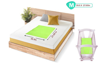 1st Step Supa - Dry Extra Absorbent Dry Sheet/Bed Protector/Mattress Protector (Green, Medium (100 * 70 cm))