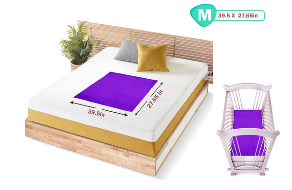 1st Step Supa - Dry Extra Absorbent Dry Sheet/Bed Protector/Mattress Protector (Purple, Medium (100 * 70 cm))