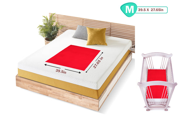 1st Step Supa - Dry Extra Absorbent Dry Sheet/Bed Protector/Mattress Protector (Red, Medium (100 * 70 cm))