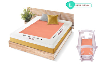 1st Step Supa - Dry Extra Absorbent Dry Sheet/Bed Protector/Mattress Protector (Orange, Large(100 * 140 cm))