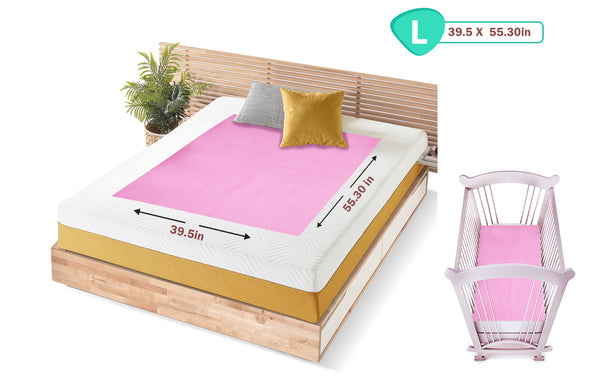 1st Step Supa - Dry Extra Absorbent Dry Sheet/Bed Protector/Mattress Protector (Pink, Large(100 * 140 cm))