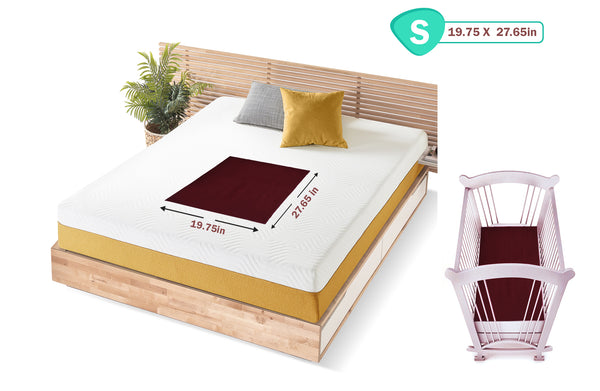 1st Step Supa - Dry Extra Absorbent Dry Sheet/Bed Protector/Mattress Protector (Maroon, Small (50 * 70 cm))