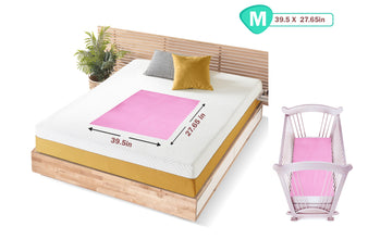 1st Step Supa - Dry Extra Absorbent Dry Sheet/Bed Protector/Mattress Protector (Pink, Medium (100 * 70 cm))