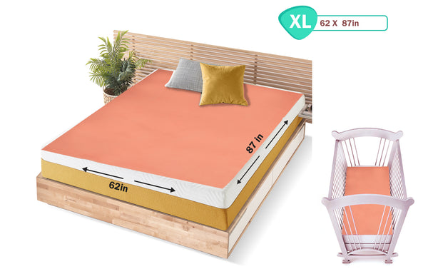 1st Step Supa - Dry Extra Absorbent Dry Sheet/Bed Protector/Mattress Protector (Orange, Extra Large (157 * 220 cm))