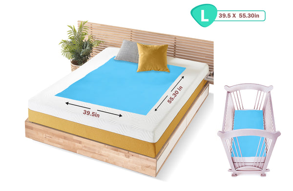 1st Step Supa - Dry Extra Absorbent Dry Sheet/Bed Protector/Mattress Protector (Light Blue, Large(100 * 140 cm))