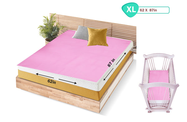 1st Step Supa - Dry Extra Absorbent Dry Sheet/Bed Protector/Mattress Protector (Pink, Extra Large (157 * 220 cm))