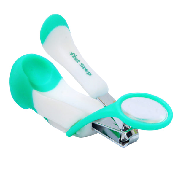 1st Step Easy Grip Baby Nail Clipper With Magnifying Glass-Mint Green