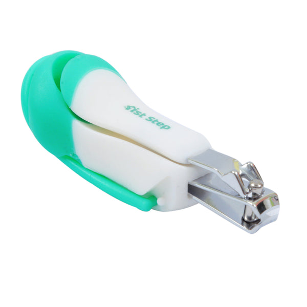 1st Step Easy Grip Baby Nail Clipper With Magnifying Glass-Mint Green