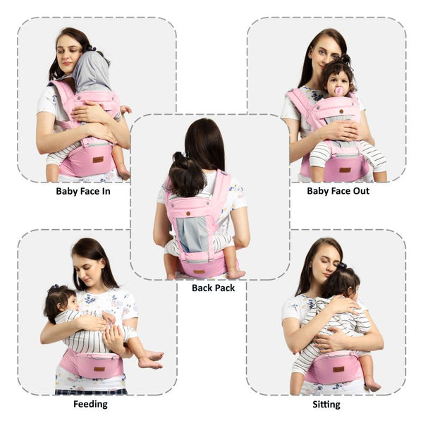 1st Step 5 In 1 Hip Seat Baby Carrier - Pink