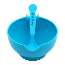 1st Step Portable Grinding Feeding Masher/Serving Bowl for Baby Food Preparation with Spoon - Blue