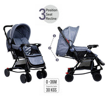 1st Step Cloudie Baby Pram Cum Rocker 2 in 1 Rocking Baby Stroller and Pram-Grey