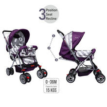 1st Step Yoyo Baby Stroller with 5 Point Safety Harness and Reversible Handlebar Stroller-Purple