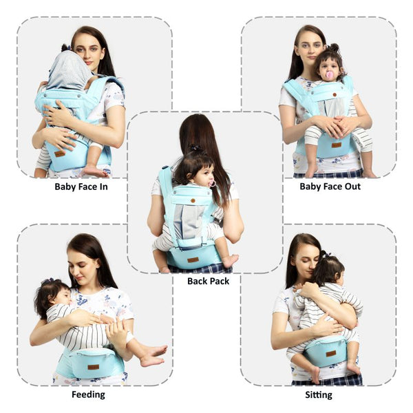 1st Step 5 In 1 Hip Seat Baby Carrier - Blue