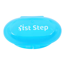 1st Step Silicone Finger Brush Pack of 2 With Carrying Case-Blue