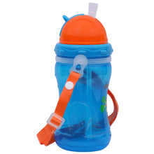 1st Step Spill Proof BPA Free Polypropylene Straw Sipper With Strap-Blue