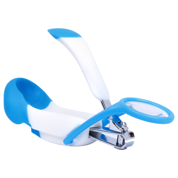 1st Step Easy Grip Baby Nail Clipper With Magnifying Glass-Blue