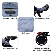 1st Step Cloudie Baby Pram Cum Rocker 2 in 1 Rocking Baby Stroller and Pram-Grey