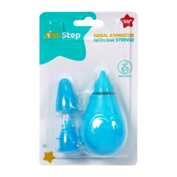 1st Step BPA Free Nasal Aspirator With Ear Syringe -Blue