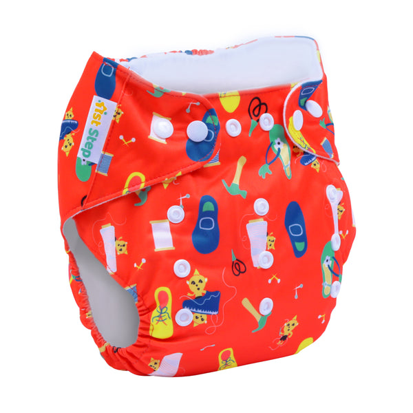 1st Step Reusable & Adjustable Diaper (Orange)