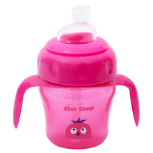 1st Step 150ml Birdie BPA Free Non-SpiII Interchangeable Sipper / Sippy Cup with Soft Silicone Spout And Straw-Pink