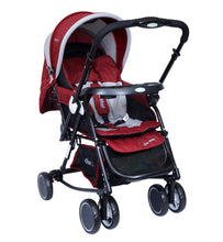 1st Step Cloudie Baby Stroller With 5 Point Safety Harness And Reversible HandleBar - Maroon