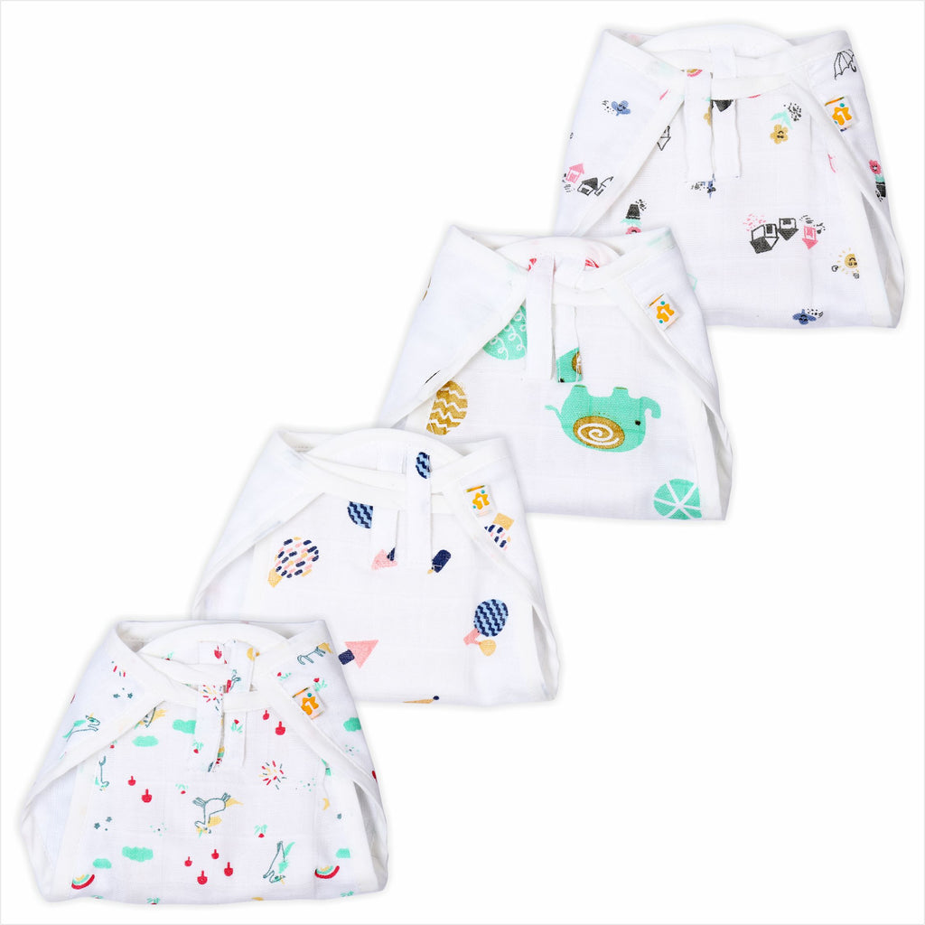 1st Step 100% Muslin Washable Reusable Baby Nappies