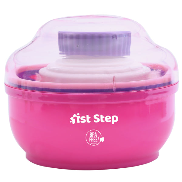 1st Step Powder Box With Refillable Powder Puff- Pink
