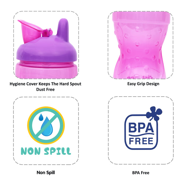 1st Step BPA Free Hard Spout Grippy Cup-Pink