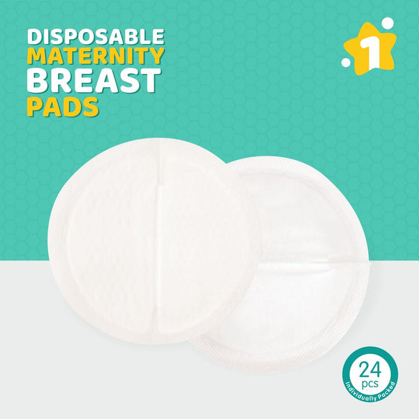1st Step Honey Comb Lining, Super Absorbant Disposable Breast Pads With Day And Night Protection- 24 Pads