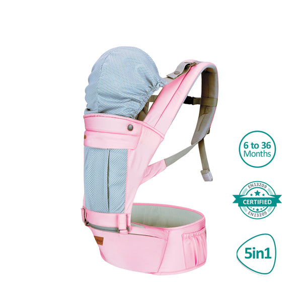 1st Step 5 In 1 Hip Seat Baby Carrier - Pink
