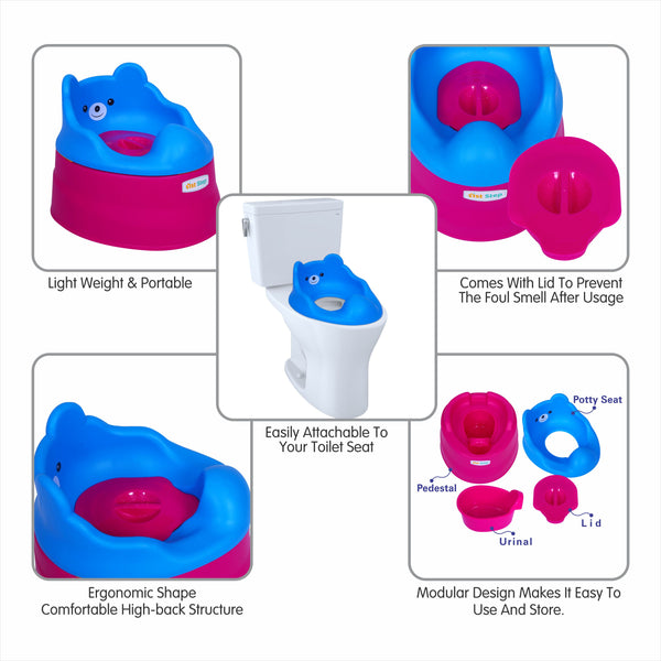 1st Step Adaptable Baby Potty Seat/Potty Trainer Set (Pink)