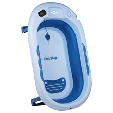 1st Step Folding Bath Tub with Thermometer and Anti-Skid Base for Kids of 0 to 3 Years (Blue)