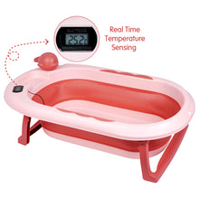 1st Step Folding Bath Tub with Thermometer and Anti-Skid Base for Kids of 0 to 3 Years (Pink)