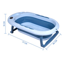 1st Step Folding Bath Tub with Thermometer and Anti-Skid Base for Kids of 0 to 3 Years (Blue)