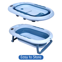 1st Step Folding Bath Tub with Thermometer and Anti-Skid Base for Kids of 0 to 3 Years (Blue)