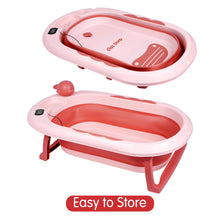 1st Step Folding Bath Tub with Thermometer and Anti-Skid Base for Kids of 0 to 3 Years (Pink)