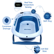 1st Step Folding Bath Tub with Thermometer and Anti-Skid Base for Kids of 0 to 3 Years (Blue)