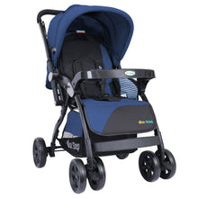 1st Step Grande Pro Stroller with 5 Point Safety Harness and Reversible Handlebar (Navy Blue)