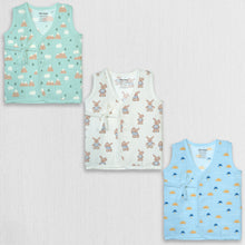 1st Step 100% Soft Muslin Cotton Side Knot Baby Jhabla - Pack Of 3 - 0-3 Months
