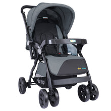 1st Step Grande Pro Stroller with 5 Point Safety Harness and Reversible Handlebar (Grey)