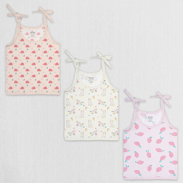 1st Step 100% Soft Muslin Cotton Up Knot Baby Jhabla - Pack of 3 - New Born