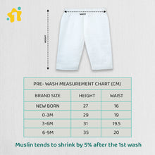 1st Step 100% Soft Muslin Cotton Baby Pants - Pack of 3 - 0-3 Months