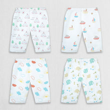 1st Step 100% Soft Muslin Cotton Baby Pants - Pack of 4 - New Born