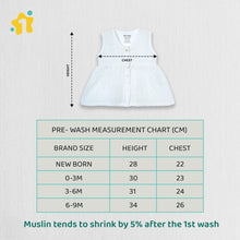 1st Step 100% Soft Muslin Cotton Button Baby Frock - Pack Of 4 - 6-9 Months