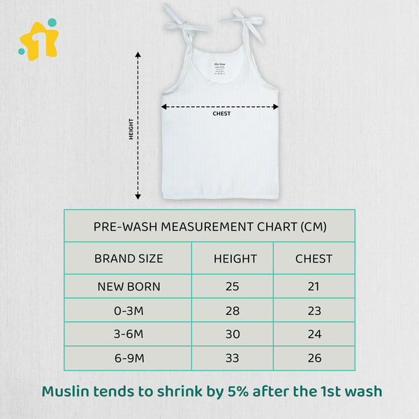 1st Step 100% Soft Muslin Cotton Up Knot Baby Jhabla - Pack of 3 - 0-3 Months