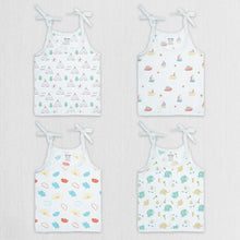 1st Step 100% Soft Muslin Cotton Up Knot Baby Jhabla - Pack of 4 - 6-9 Months