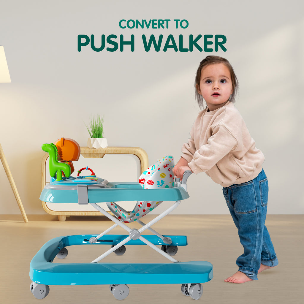 Quick Step Walker 1st Step Walker with Push Handle, Musical Play Tray and Multi Level He