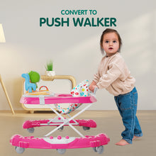 1st Step Walker with Push Handle, Musical Play Tray and Multi Level Height Adjustment