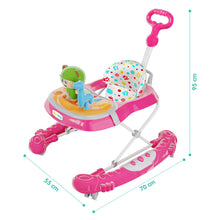1st Step Walker with Push Handle, Musical Play Tray and Multi Level Height Adjustment