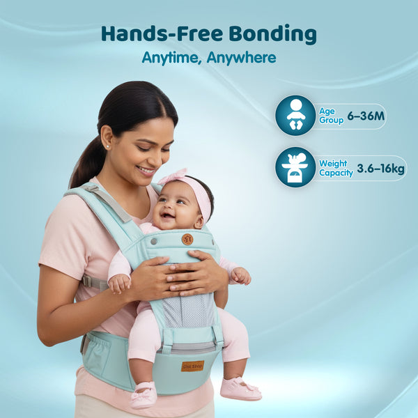 1st Step 5 In 1 Hip Seat Baby Carrier - Blue